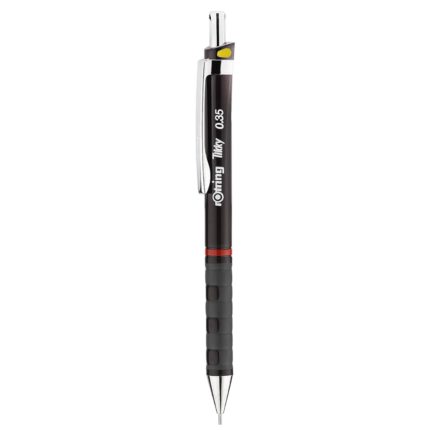 Rotring Tikky Mechanical Pencil,HB 0.35mm Lead, Black Plastic Body, Triangular Barrel Pencil
