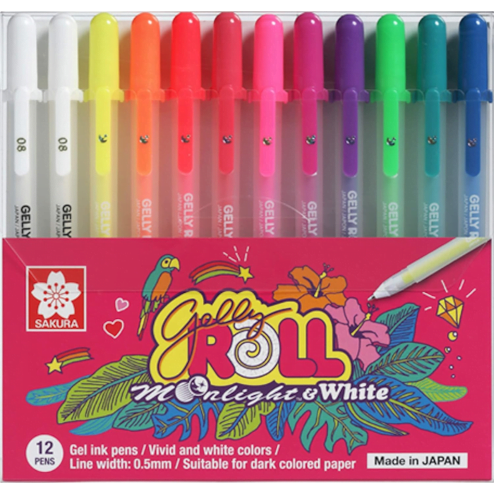 Sakura Gelly Roll Moonlight Pack of 12 coloured Pens