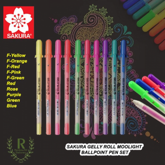 Sakura Gelly Roll Moonlight Pack of 12 coloured Pens