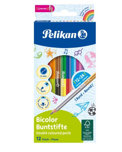 PELIKAN BICOLOR DOUBLE COLOURED PENCILS