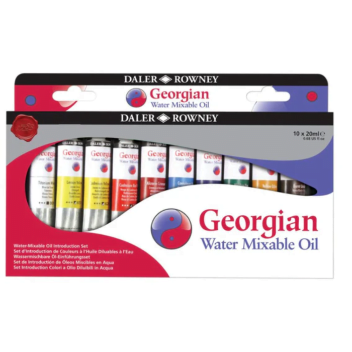 Daler-Rowney Georgian Water Mixable Oil Colour Intro Set Tubes 10x20ml