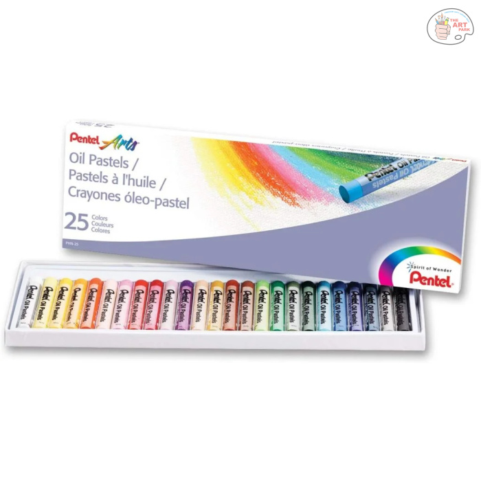 PENTEL ARTS OIL PASTEL SET - 25 ASSORTED COLOURS