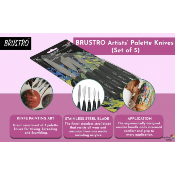 BRUSTRO Artists’ Palette Knife (Set of 5)