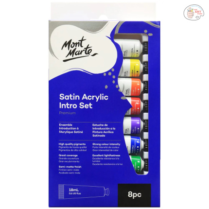 MONT MARTE Satin Acrylic Intro Set Premium 8pc x 18ml (0.6 US fl.oz)