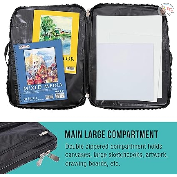 ARTIST BAG Art Supply Black Nylon Art Supplies Portfolio Carry Backpack Bag, Size: 19" x 26"