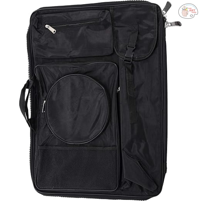 ARTIST BAG Art Supply Black Nylon Art Supplies Portfolio Carry Backpack Bag, Size: 19" x 26"