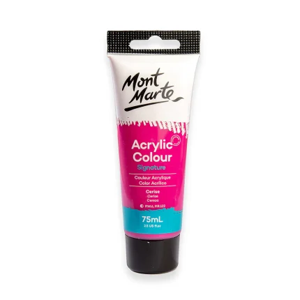 MONT MARTE Acrylic Colour Paint Signature 75ml (2.5 US fl.oz) Tube - Cerise SKU: MSCH7536