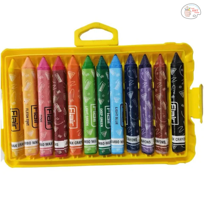 Flair Creative Jumbo Triangular Wax Crayons- 12 Shades