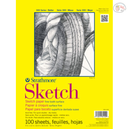 STRATHMORE BRISTOL VELLUM Strathmore 300 Series 270GSM 9inX12in 20 sheets